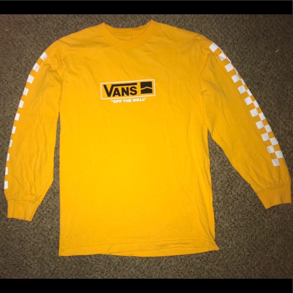 Yellow checkered Vans long sleeve
